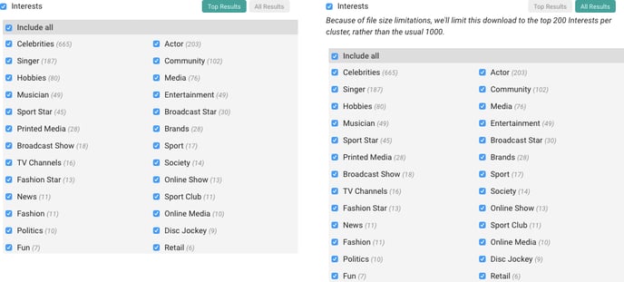 4.4.2 Export - Data Downloads (.csv) 1
