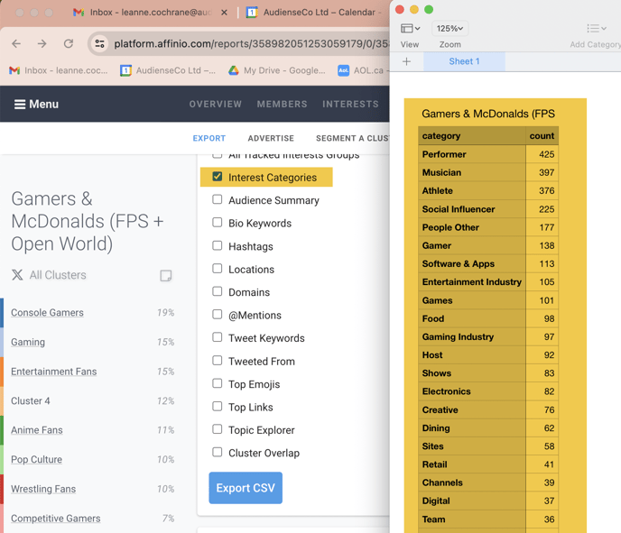 4.4.2 Interest category export