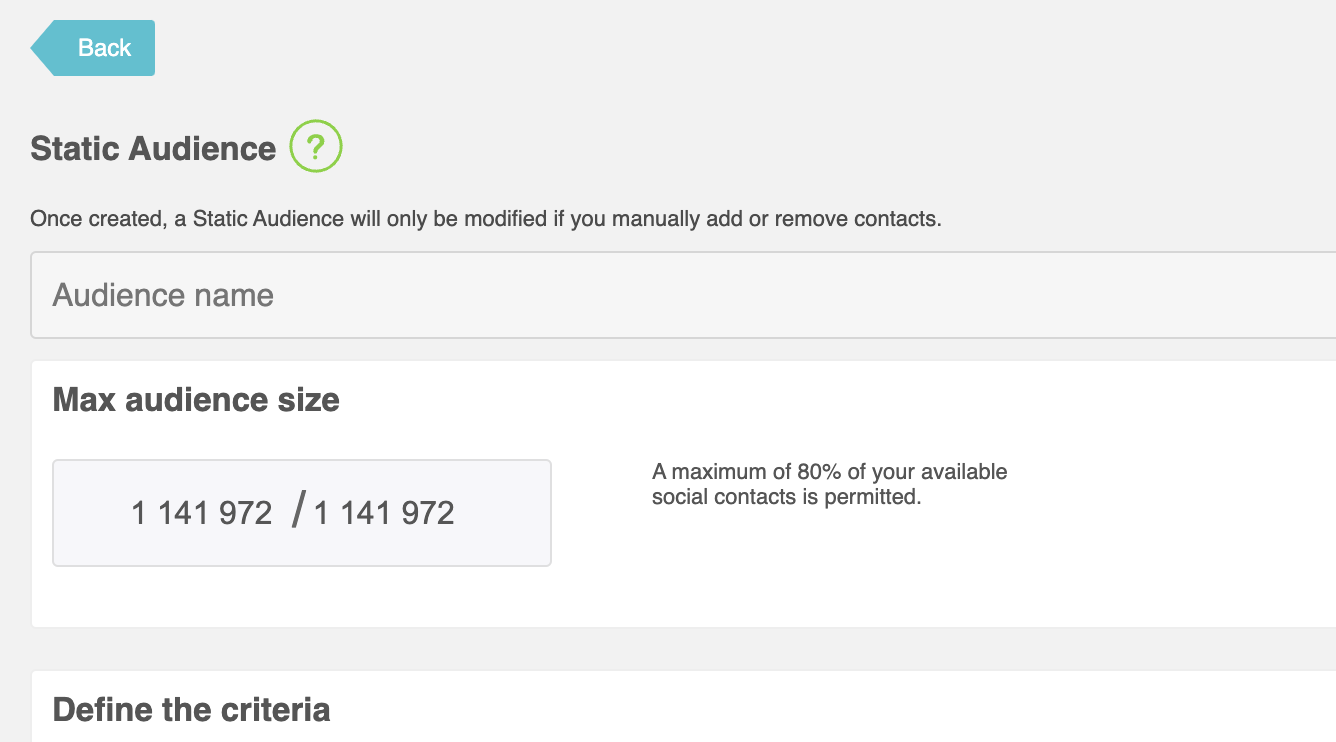 Audience Manager in Connect